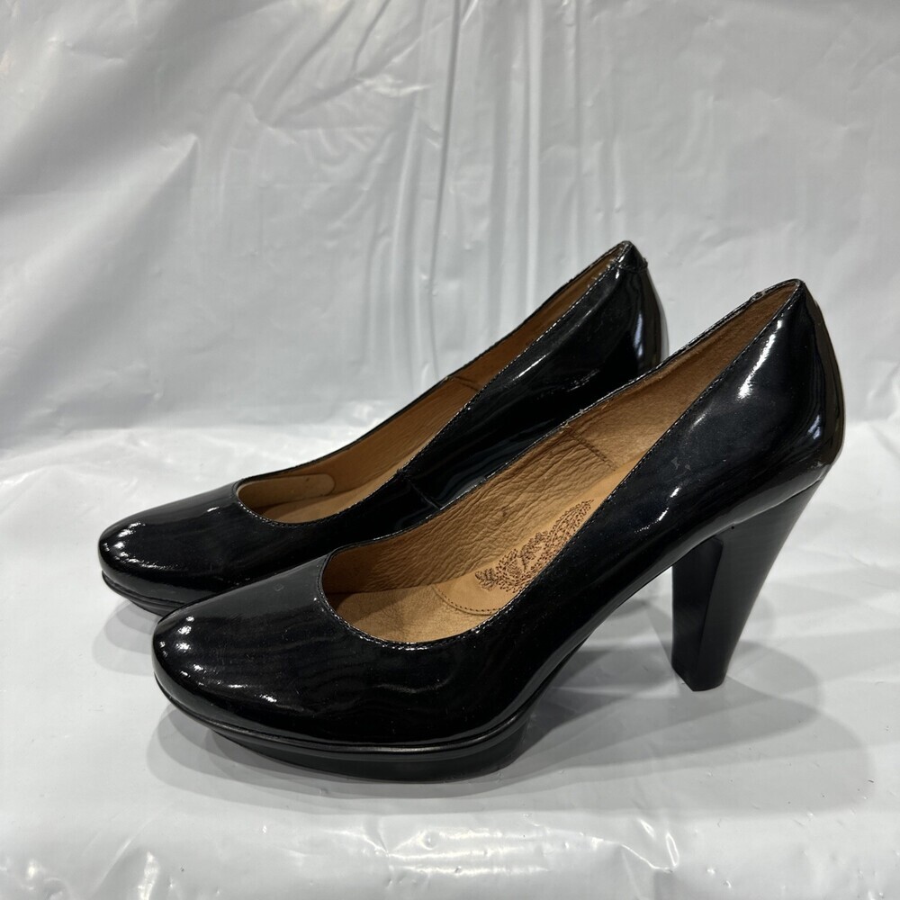 Sofft Ramona Pumps Women's US 8 Black Patent Leather Slip On High Heel EBS1270